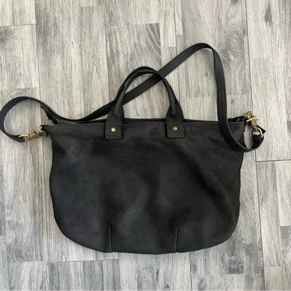 Clare Vivier Black Leather Messenger med boho classic minimal Bag Purse